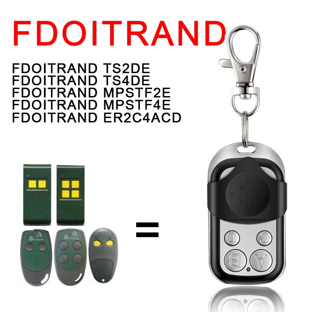Clon remoto Doitrand TS2DE, TS4DE, MPSTF2E, MPSTF4E, ER2C4ACD, mando a distancia de garaje, 433 MHz, código fijo, transmisor de comando de puerta 