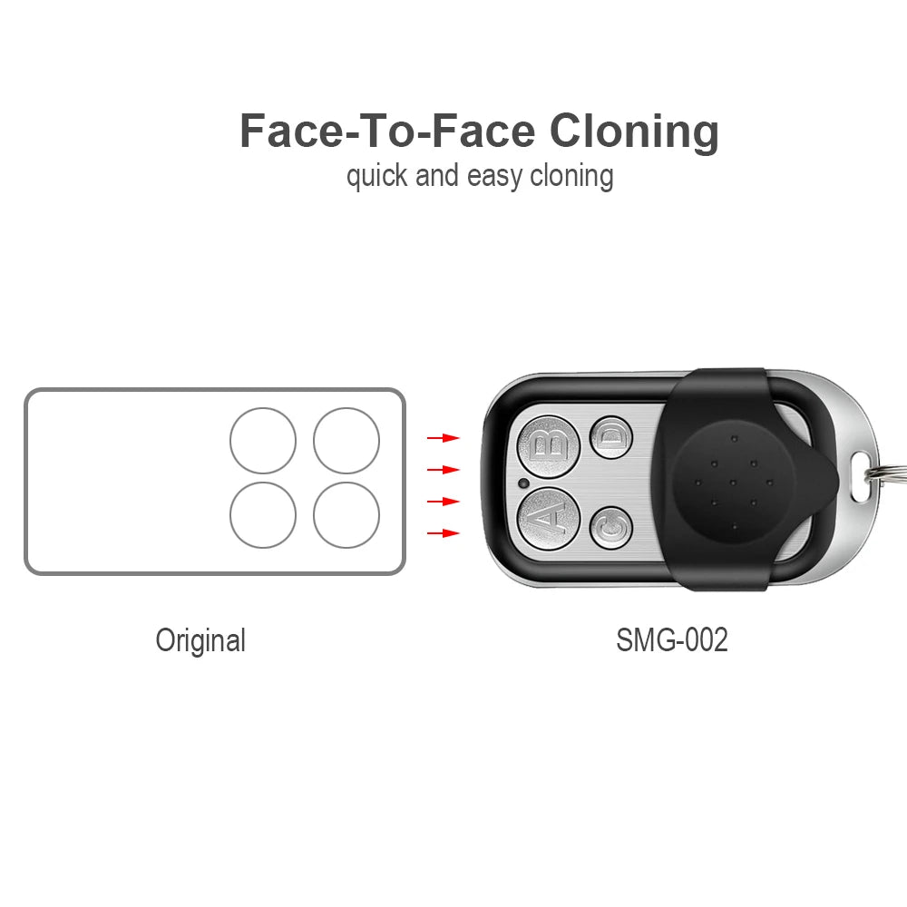 Clon remoto Doitrand TS2DE, TS4DE, MPSTF2E, MPSTF4E, ER2C4ACD, mando a distancia de garaje, 433 MHz, código fijo, transmisor de comando de puerta 