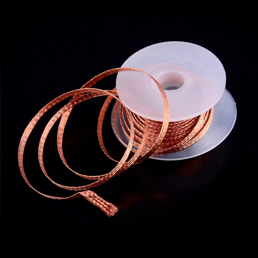 Herramienta para reparar cables con mecha para remover soldadura, alambres de soldadura, trenza desoldadora, 2,0 mm, 3,5 mm, 1,5 m, 3 m, 1 unidad 