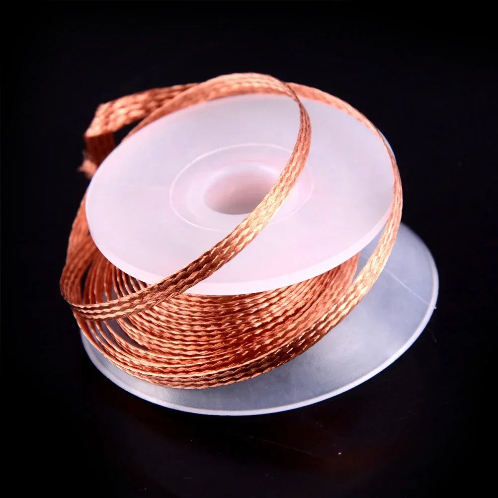 Herramienta para reparar cables con mecha para remover soldadura, alambres de soldadura, trenza desoldadora, 2,0 mm, 3,5 mm, 1,5 m, 3 m, 1 unidad 