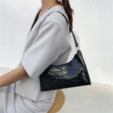 Retro Alligator Pattern PU Leather Handbags for Ladies, Female Small Purse, Armpit Shoulder Bags, High Quality Clutch Totes Bag 