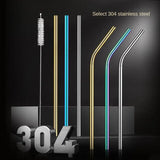 Reusable Stainless Steel Straw Set, Metal Straws, Eco Friendly, Party Favor, Bar Accessory, 20 Pcs 