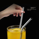 Reusable Stainless Steel Straw Set, Metal Straws, Eco Friendly, Party Favor, Bar Accessory, 20 Pcs 