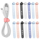 Reutilizável Cable Organizer, fone de ouvido Clip, Carregador Cord Management, 3 Hole Linha Titular Armazenamento, Bobbin Winder Correias, 5pcs