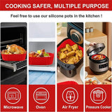 Reutilizável Silicone Airfryer Pan Liner, Air Fritadores Acessórios, Bandeja De Cozimento De Forno, Pizza, Cesta De Frango Frito, 1Pc