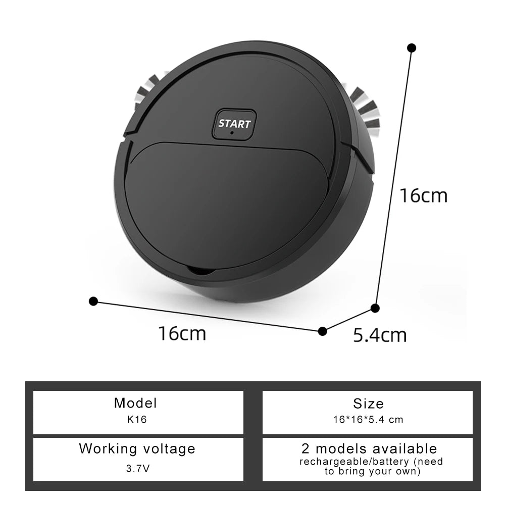 Fully Automatic Sweeping Robot, Vacuum Cleaner, Floor Mopping, Mini Cleaner, Home Use, Lazybones Intelligent, 3 in 1 Sweeper 