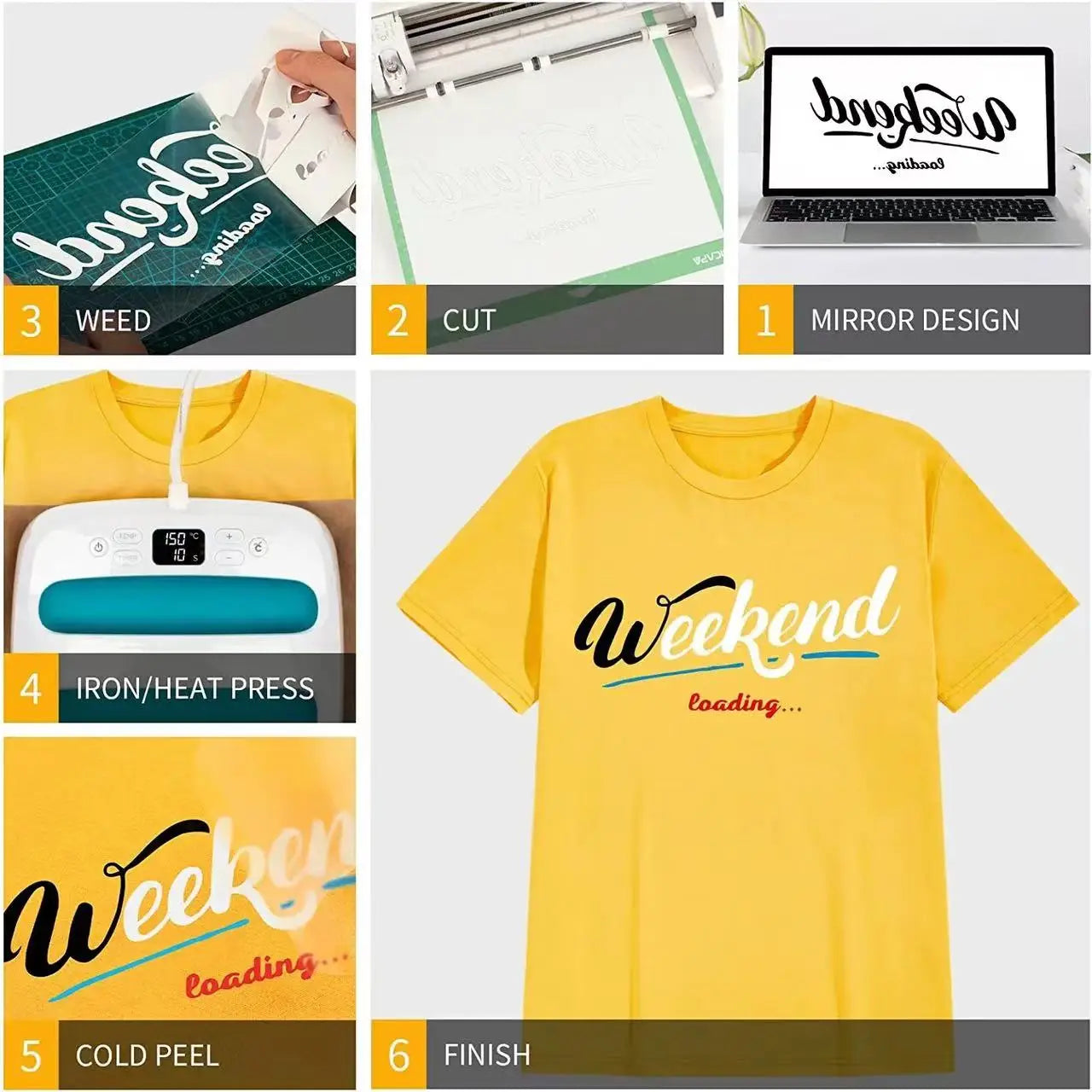 PU Heat Transfer Vinyl Roll, HTV Vinyl Roll, Decorative Film Pattern, T-shirt Iron On HTV Printing, 12" x 40", 30.5cm x 20cm, 25cm, 100cm, 150cm 