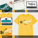 PU Heat Transfer Vinyl Roll, HTV Vinyl Roll, Decorative Film Pattern, T-shirt Iron On HTV Printing, 12" x 40", 30.5cm x 20cm, 25cm, 100cm, 150cm 