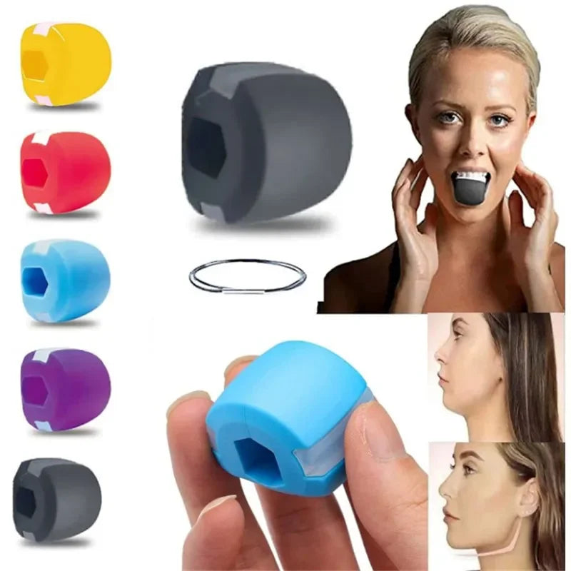 Sílica Gel Jaw Exerciser, Toner Facial, Reduzir o Chin Duplo, Relax Ball, Gym Fitness Training, Jaw Simulator