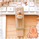 Kawaii Push Pull Capybara Eraser Soft School Supplies Clean Mess Free Stationary Office Student Rubber Eraser For Kids Gift