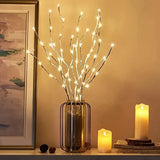 LED Artificial Twig Branch Light Battery Operated 20LED Decorative Lamp for Christmas Party Holiday Indoor Table Vase Decoration