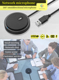 HCSTVCON Microphone Omnidirectional Video Conference Mini Portable 360° Voice Pickup USB Plug for Meeting Business Online Live