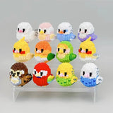 Parrot Micro Building Blocks Bird Cockatiel Budgerigar DIY Assembled Pigeon Macaw 3D Model Mini Brick Figures Toys For Kids