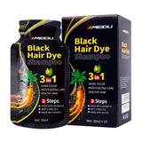 Shampoo de Coloração Capilar 3 em 1 (30ml) – Escurecimento Instantâneo de Cabelos Grisalhos para Preto – Com Polygonum Multiflorum (Cobertura Natural) para Mulheres
