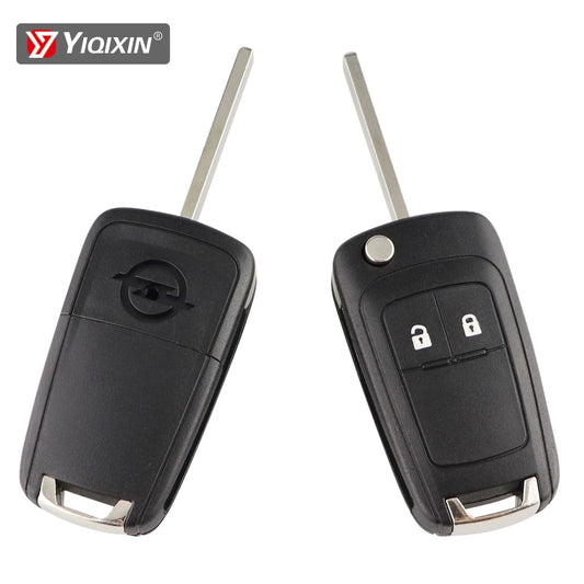 YIQIXIN - Carcasa para llave de coche con 2 botones, compatible con Buick, Opel, Vauxhall, Zafira, Astra, Insignia, Holden, mando a distancia, funda con tapa, hoja HU100