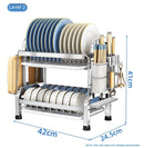 High Quality Kitchen Utensil Storage Rack Household Countertop Storage Rack 3-Layer Cupboard Multifunctional Utensil Drain Rack