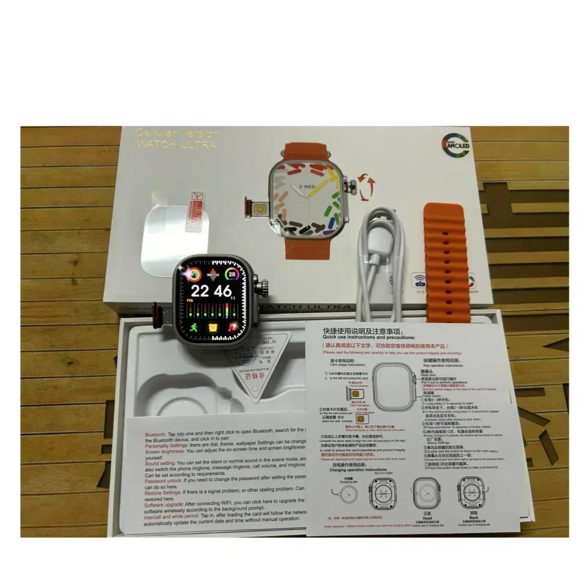 CDS9 5G Smartwatch: Android Smartwatch | 2.2" AMOLED HD | 180° Rotating Camera | 4G & GPS