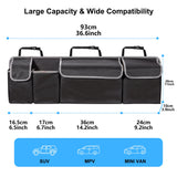Car Trunk Organizer for SUV Backseat Hanging Organizer for SUV Truck MPV Upgrade Back Seat Storage Bags with 4 Pockets 39*14inch