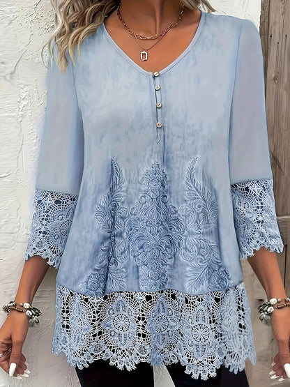 Camiseta elegante informal de talla grande para mujer, camiseta holgada de moda para mujer, camiseta de manga larga con temperamento para vacaciones y fin de semana 