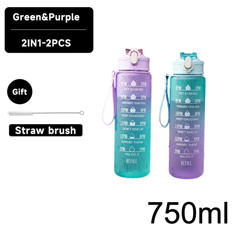 1 Liter Water Bottle Motivational Sport Water Bottle Leakproof Drinking Bottles Outdoor Travel Gym Fitness Jugs For Kitchen