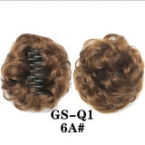 Coque despojado com piranha claw clip aplique de cabelo cacheado