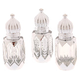 Mini Glass Roll on Bottle Hot Stamped Silver Rollerbal Essential Oil Container Blending Perfume Bottle Empty Essential OilBottle