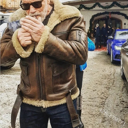 Men Autumn Jacket Bomber Biker Zipper Motorcycle Faux Fur Coat Male Fleece Pilot Vintage Faux Leather Velvet Jacket Winter
