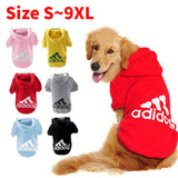 Ropa para perros Adidog, sudaderas con capucha para perros, abrigo cálido de otoño e invierno para perros grandes, chaqueta, suéter, ropa para cachorros, Bulldog Francés