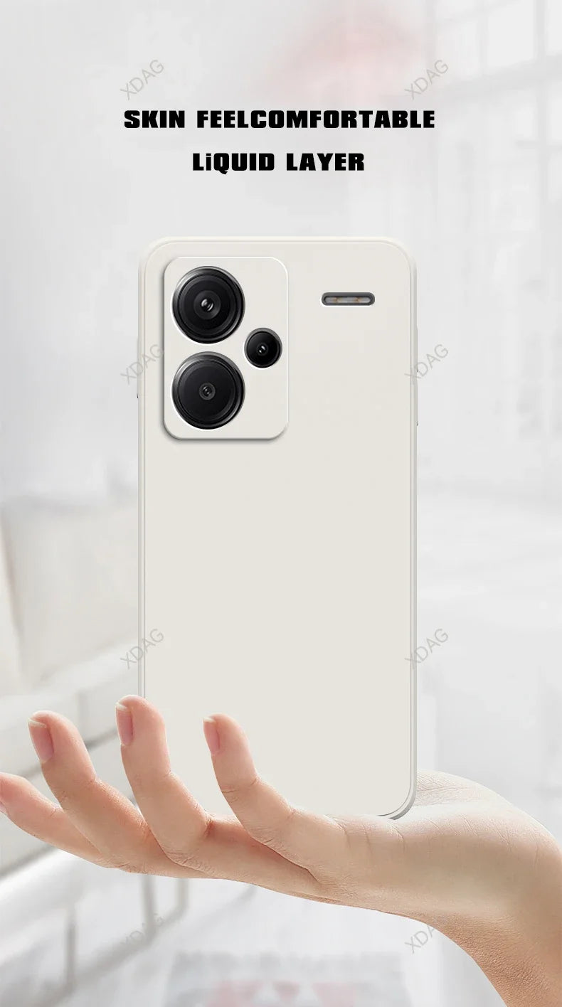 Original Soft Case for Xiaomi Redmi Note13 Note 13 Pro Plus Pro+ 13Pro+ 5G Shockproof Full Protective Liquid Silicone Back Cover