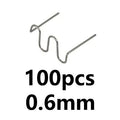 100-600 clavos de soldadura para reparación de plástico de automóviles, reparación de parachoques de coche, clavos ondulados precortados, máquina de soldadura con grapadora caliente. 
