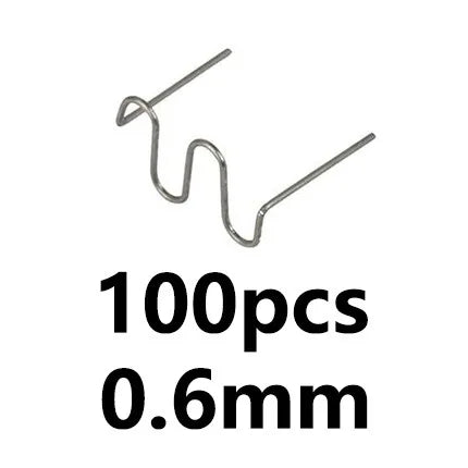 100-600 clavos de soldadura para reparación de plástico de automóviles, reparación de parachoques de coche, clavos ondulados precortados, máquina de soldadura con grapadora caliente. 