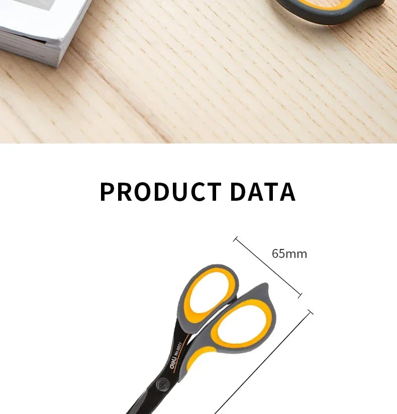 DELI Soft Handle Scissors for Office & Home Use - Durable Sharp Handcraft Scissors for Crafting & Office Supplies