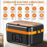A98I-Cordless Electric Lunch Box, Rechargeable Self-Heating Food Warmer With 16000Mah Battery, For Work/Travel/Car/Office