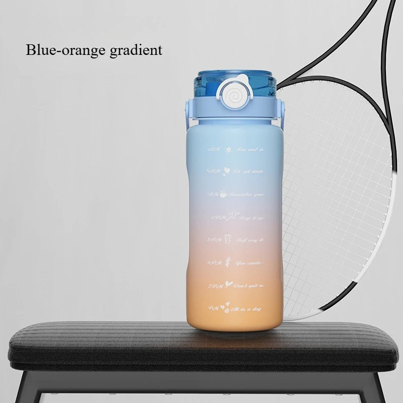 1.5L-2L Summer Large Capacity Kettle, Double Drinking Cup, Outdoor Sports Fitness Water Bottle, Straw Cup Drinking Utensils