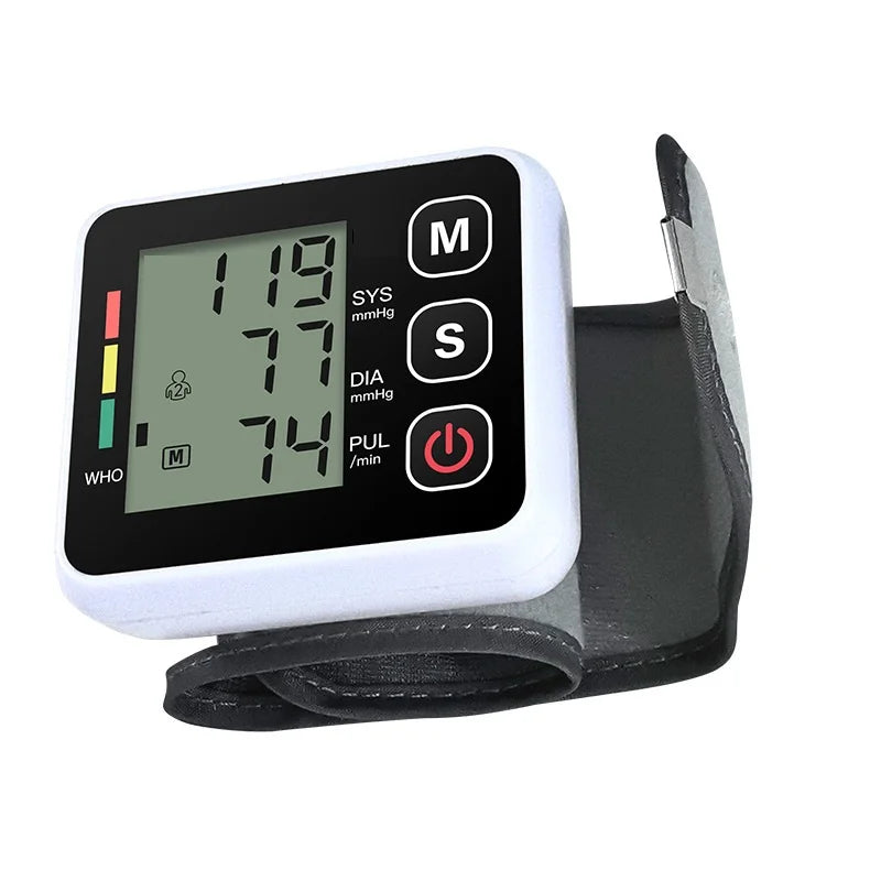 Automatic Heart Rate Pulse Meter BP Monitor Healthy Digital Arm Blood Pressure Meter Cuff Medical Automatic Pressure Tonometer
