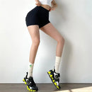 TRY TO BN - Pantalones cortos deportivos para mujer, con bolsillos, cintura alta, sexys, para gimnasio, entrenamiento, push up, pantalones cortos de ciclista, mallas de ciclismo para fitness