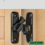 1pc Sliding Door Latch Home Security Latch Bolt Zinc Alloy 90 180 Degree Easy Install Lock Bathroom Sliding Door Bolt Latch