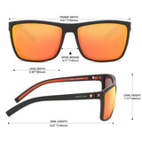 ZENOTTIC Polarized Sunglasses for Men Shades Lightweight TR90 Frame UV400 Protection Square Outdoor Travel Driving Sun Glasses