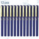 WQN-3/6/12PCS Creative Blue Gel Pen, 1.0mm Nib, High-Quality Blue Ink, Smooth Writing, Suitable For Technical And Office Supplie