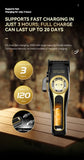 Kemei Hair Clippers KM-2373 Professional Cordless Hair Trimmer Electric Men Hair Cutting Machine Magnetic Motor 8800RPM Clippers