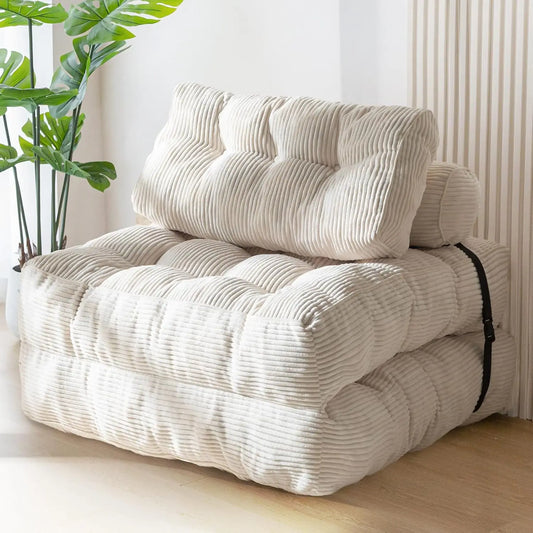 Folding Sofa Bed, Convertible Sleeper Chair with Pillow Foldable Matress, Portable Fold Out Chair Bed Comfy Floor Sofa Lounge