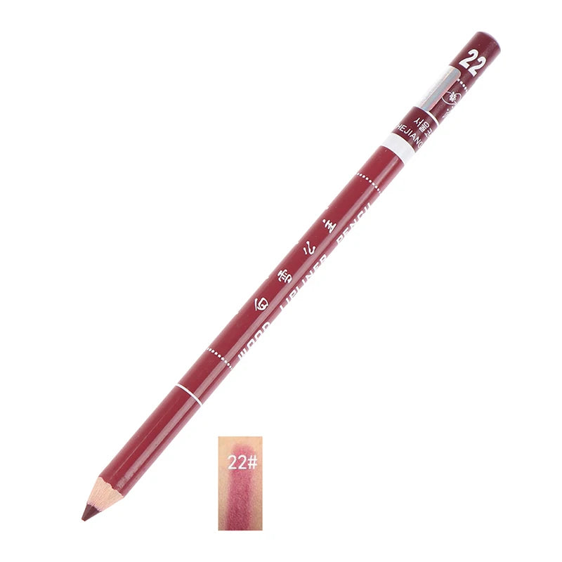 Professional Wood Lip liner Waterproof Lady Charming Lip Liner Soft Pencil Makeup Women's Long Lasting Cosmetic Tool 28Color