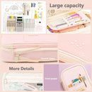Letters Cute Pencil Case for Girls Large Pencil Pouch for School Supplies, Portable Pen Bag Aesthetic Organizer Pen Box