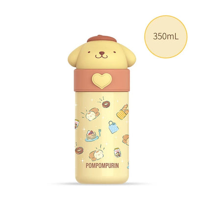 Sanrio Stainless Steel 316 Thermos, Hello Kitty, Kuromi Cinnamoroll Melody, Frasco de vácuo infantil, Garrafa de água, Copo, 350ml