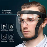 Máscara de protección facial completa antiniebla con filtro antisalpicaduras máscara antigotitas gafas para la cabeza gafas esféricas espaciales