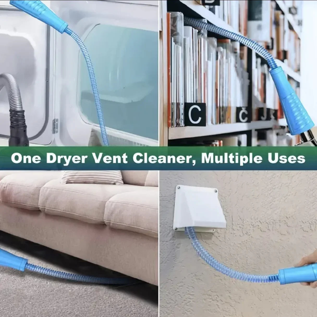 Dryer Vent Cleaner Kit Vacuum Attachment Bendable Dryer Lint Remover Dryer Lint Screen Cleaning Hose