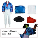Movie The Mask Jim Carrey Cosplay Costumes Set Unisex Adult Yellow Suit Set Uniform Halloween Carnival Party Costume