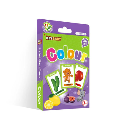36pcs Children Cognition Cards Animal Color Fruits Double Side Flashcards Montessori Baby Kids Early Educational Toys Gifts