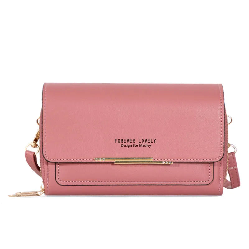 Nuevos bolsos de piel sintética para mujer, multifuncionales, de gran capacidad, tipo bandolera, a la moda, para teléfono