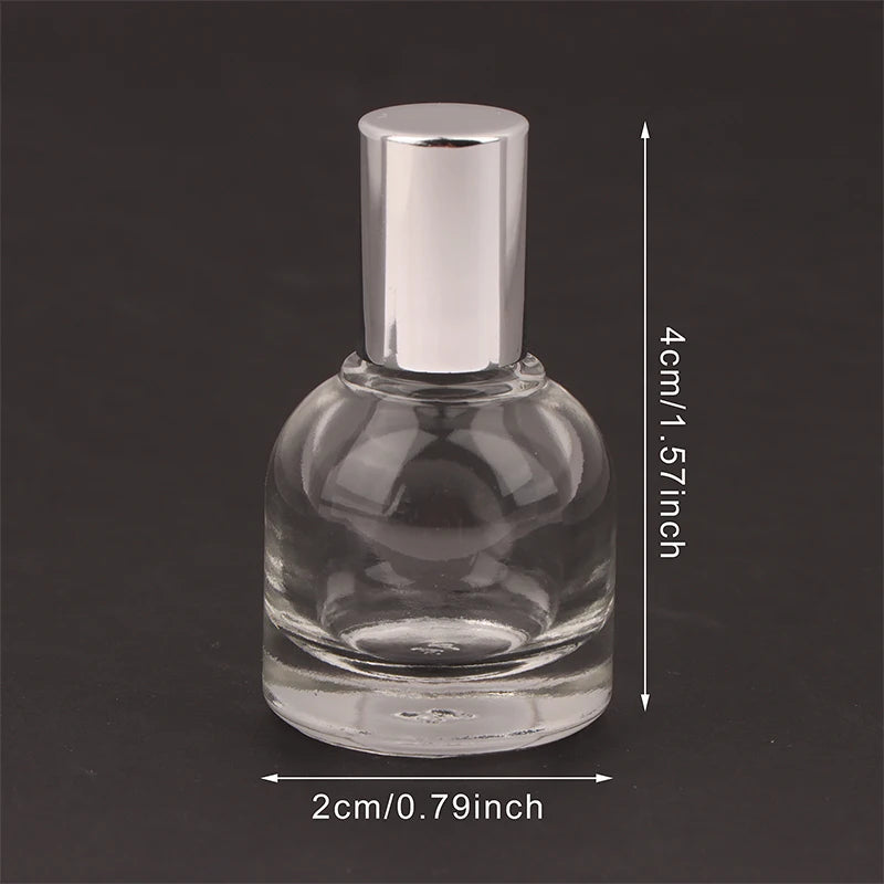 Mini Glass Roll on Bottle Hot Stamped Silver Rollerbal Essential Oil Container Blending Perfume Bottle Empty Essential OilBottle